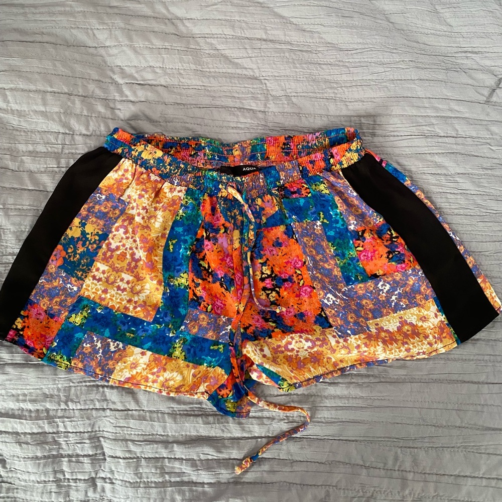 Women’s High Waist Aqua Colored Shorts